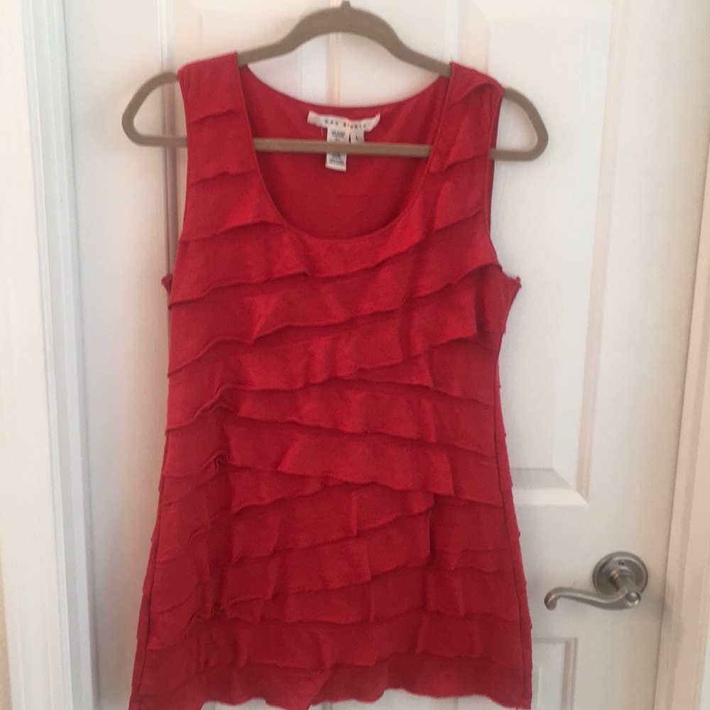 Max studio ruffle tank
